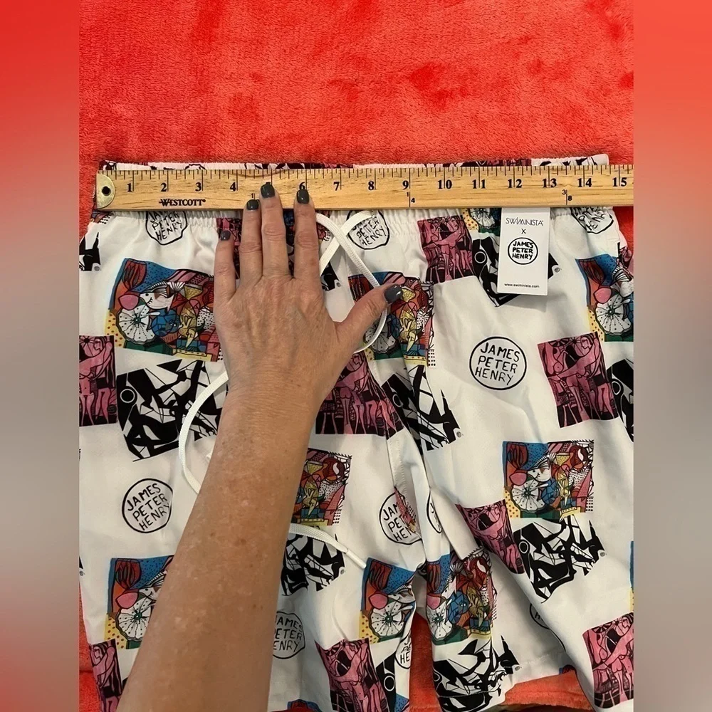 SWIMINISTA X JAMES PETER HENRY L Board Shorts Artwork Toss Print